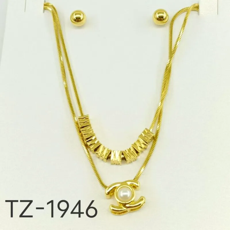 Collar Elegante con Aretes-TZ-1946