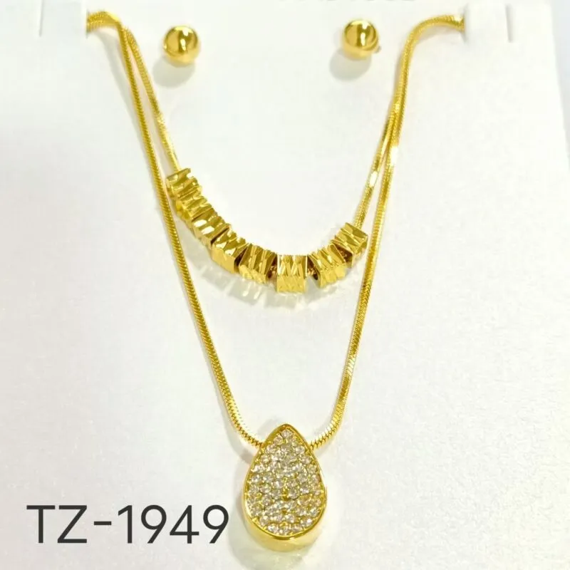 Collar Dama Elegante con Aretes-TZ-1949
