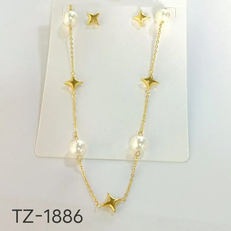 Collar Y Aretes Elegantes-TZ-1886