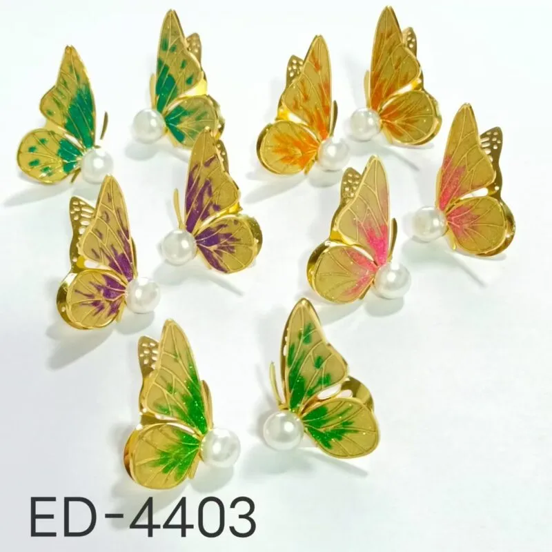 Aretes Mariposa con Perla-ED-4403