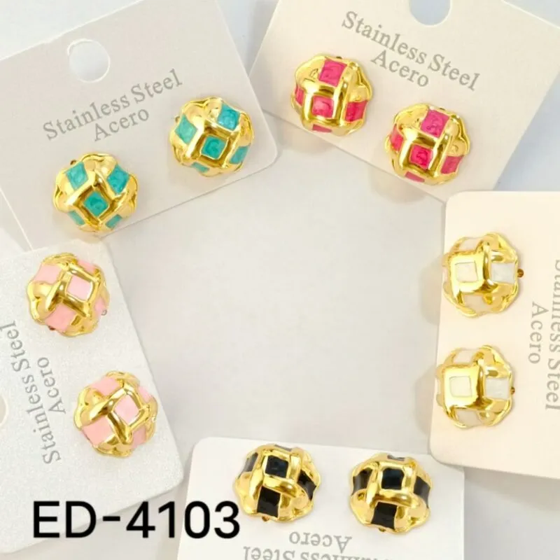 Aretes De Acero Inoxidable-ED-4103
