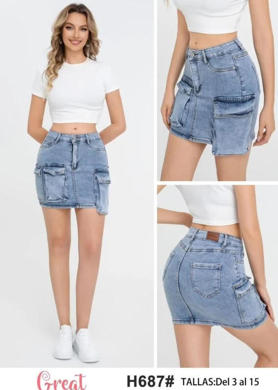 Great Jeans Falda Cargo-H687