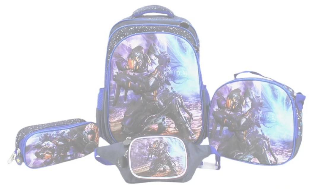 kit 4 pzs, termico calidad premium, con LUZ Y SONIDO DISNEY, bolsas interiores-CAR4-02