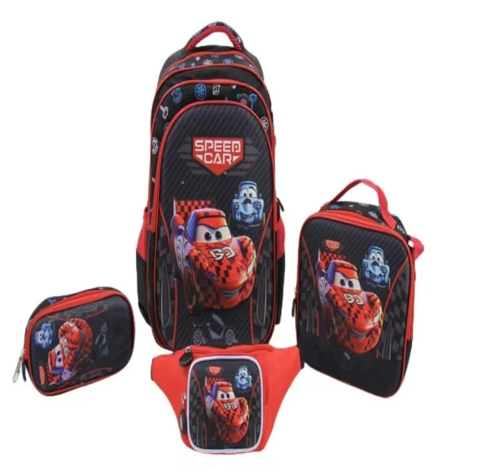 kit 4 pzs, termico calidad premium, con LUZ Y SONIDO DISNEY, bolsas interiores-0-CAR4-01