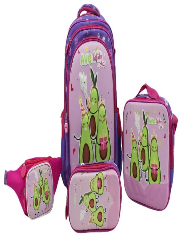 kit 4 pzs, termico calidad premium, con LUZ Y SONIDO DISNEY, bolsas interiores-CAR4-04