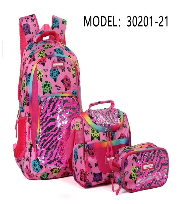 kit 3 pzs de lentejuela doble ,impermable,termica doble cierre grande ,multibolsa, lapicera gde doble cierre-30201-21