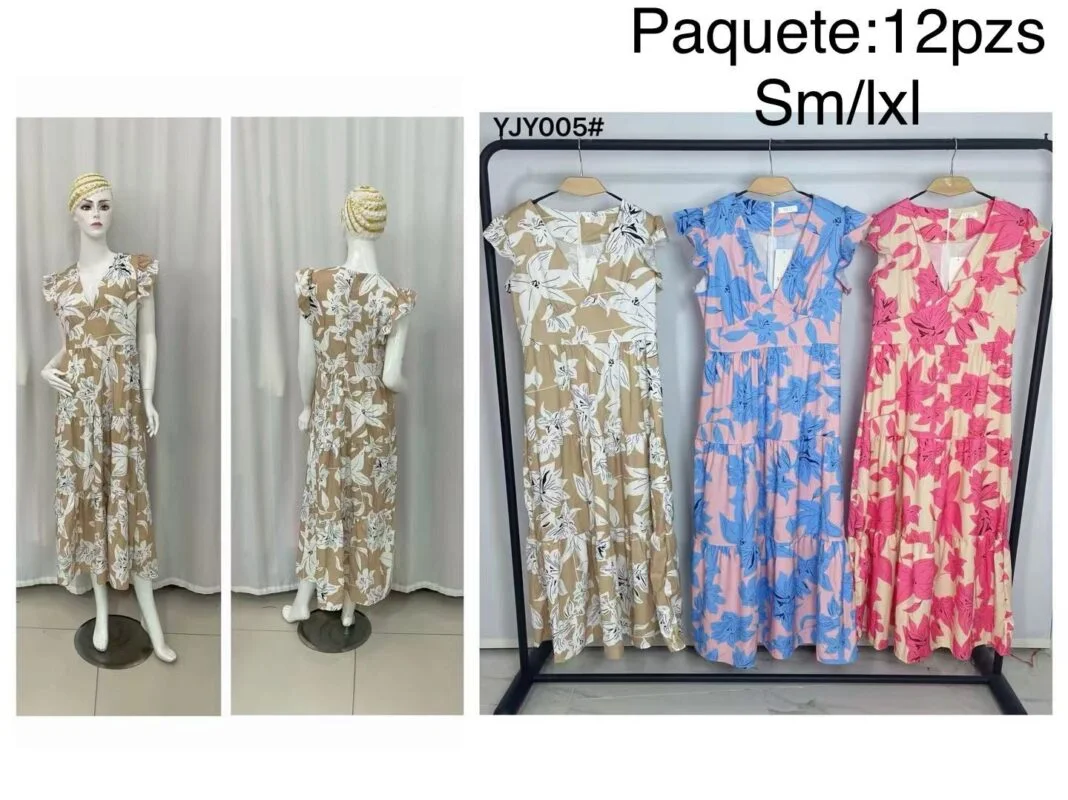 Vestido estampado floral-YJY005