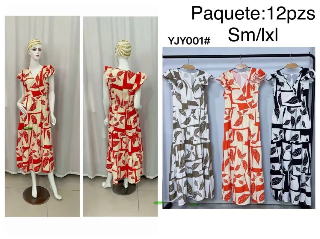 Vestido estampado floral-YJY001