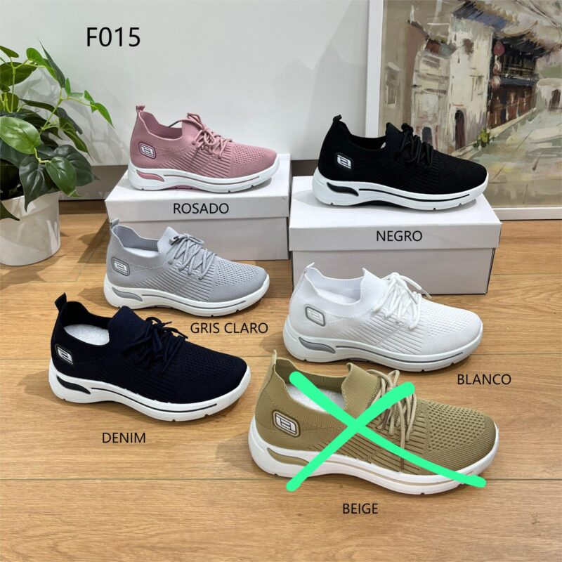 Tenis Deportivos Comodos-F015-Negro35-38