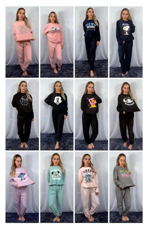 Conjunto de pijama de felpa para mujer-CECIK24