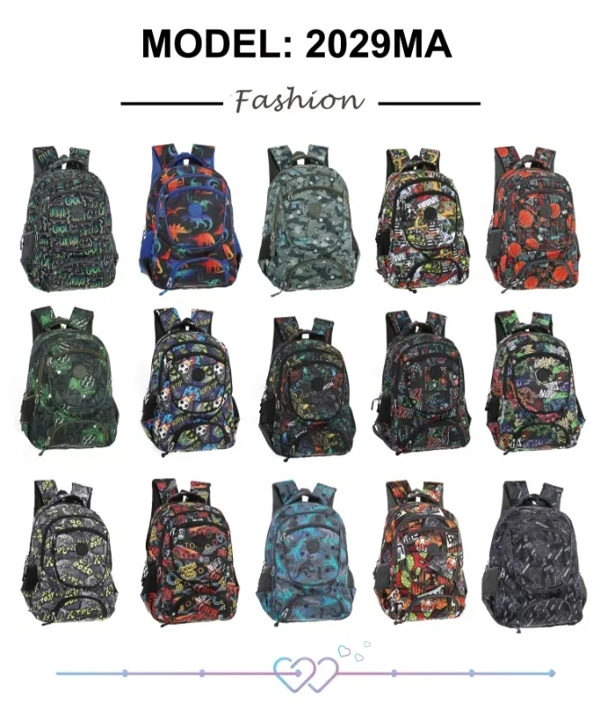 Mochilas escolares con diseños variados-2029MA