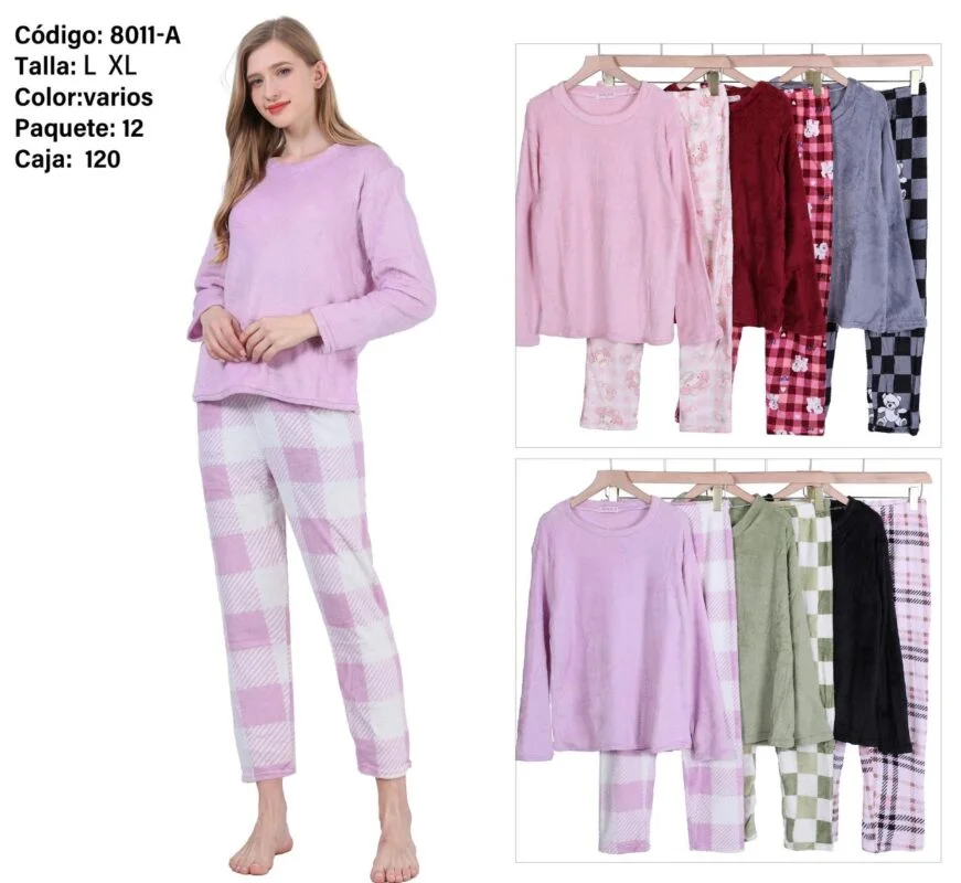 Pijama polar de 2 piezas-8011-A