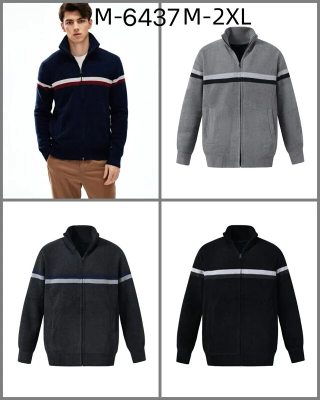 Suéter con cremallera para hombre-M-6437