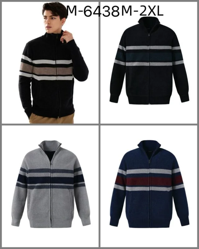 Suéter con cremallera para hombre-M-6438