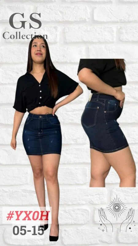 Falda vaquera para dama-YX0H
