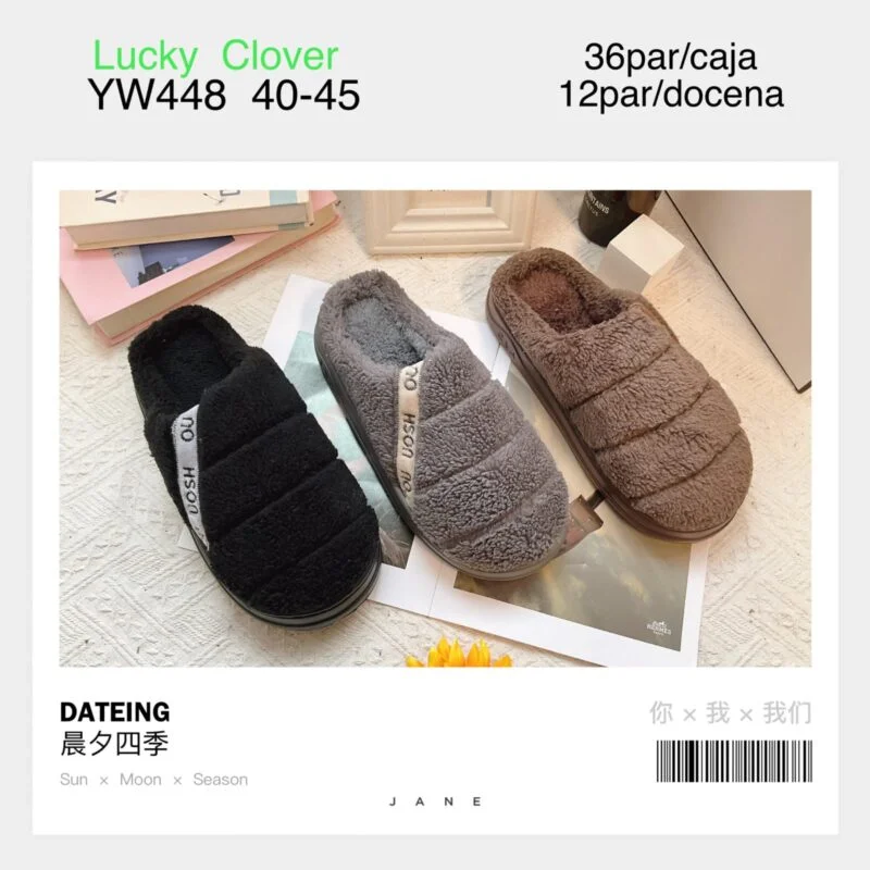 Pantuflas de felpa-YW448