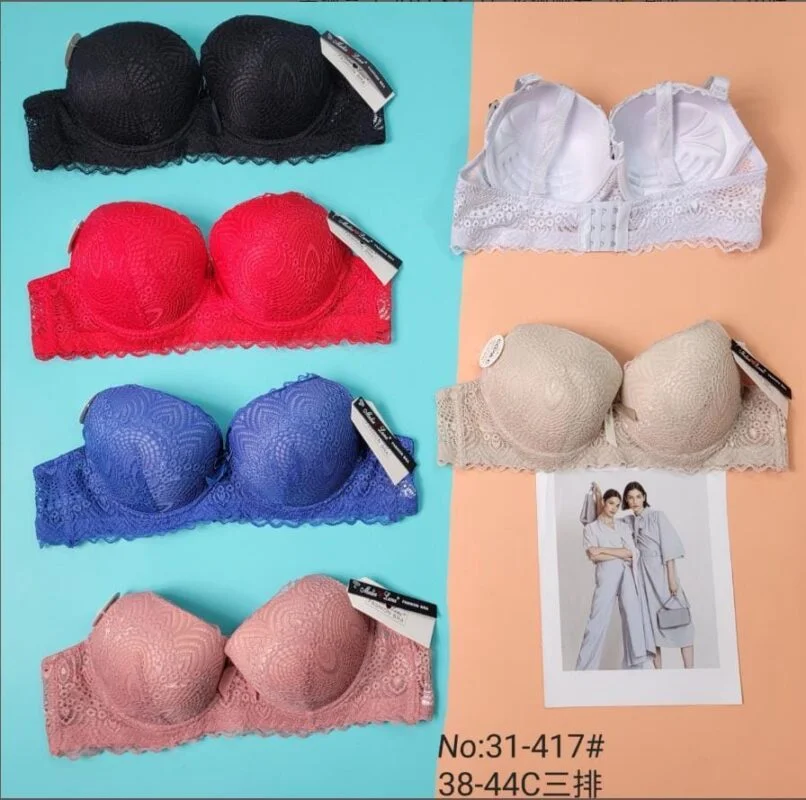 Sujetador de encaje con aros y push-up-31-417#
