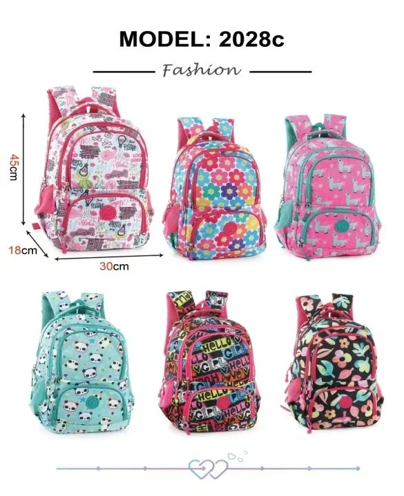 tela impermeable, cierre industrial,asas anchas y acoginadas , estilo vans 17 pulgadas-2028C