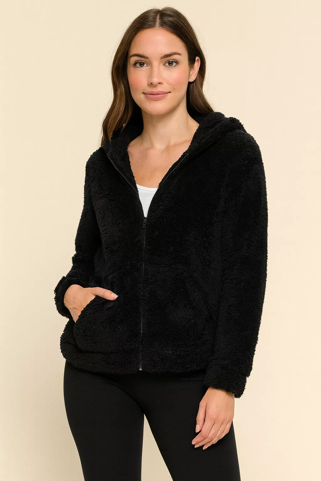 Sueter Afelpado Negro-K4955