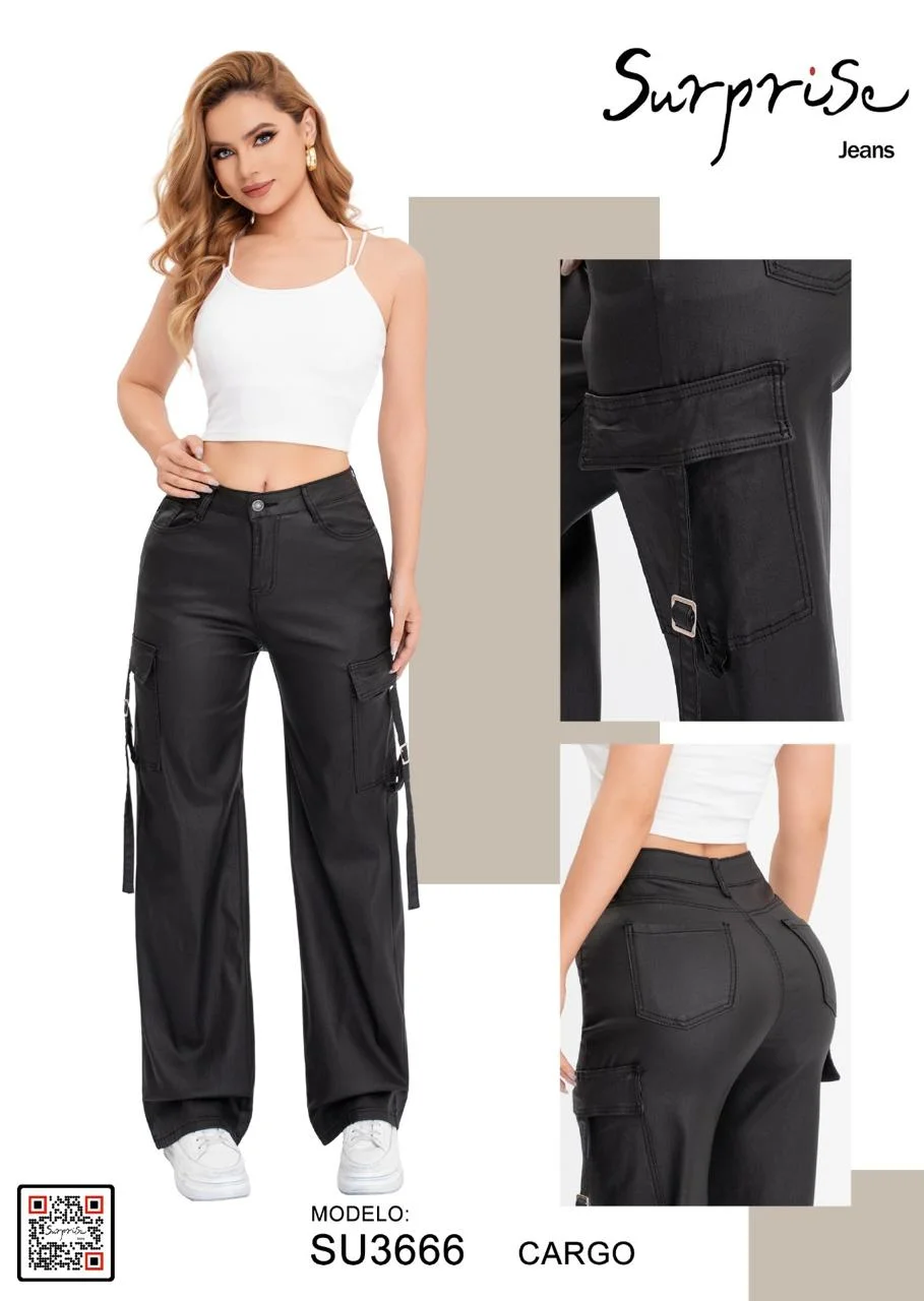 Jeans cargo surprise-AJUSTE-SU3666