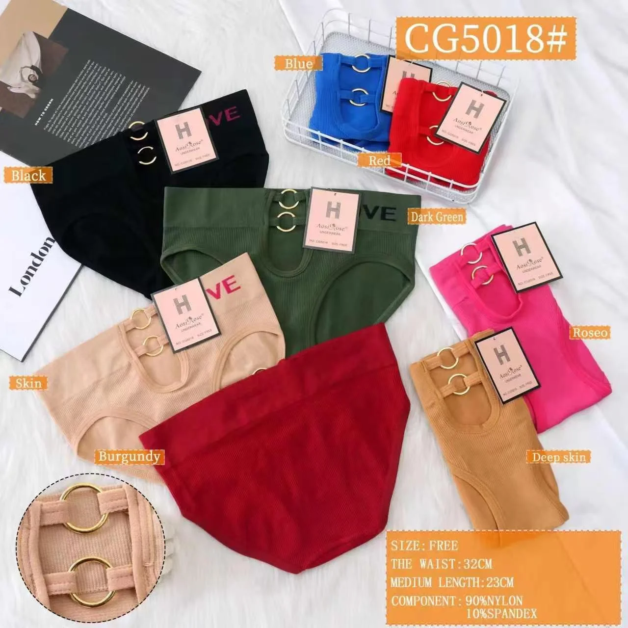 Pantaleta Elástica Dama-HS25-CG5018#