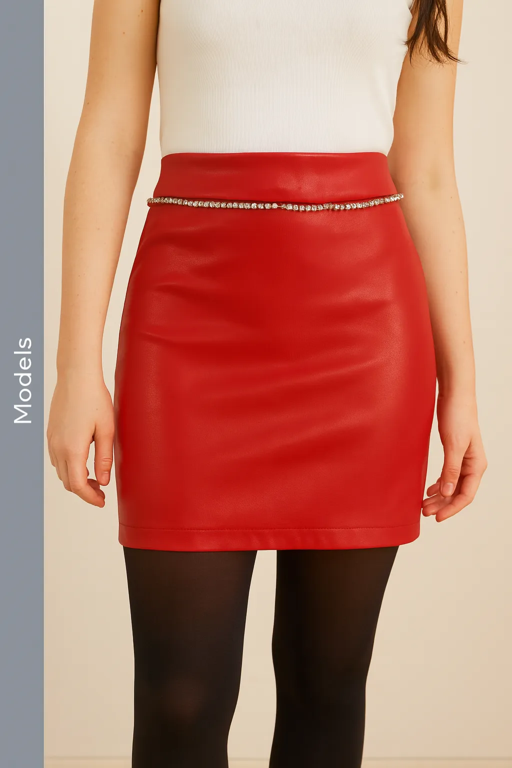 Falda de vinipiel-PS89825