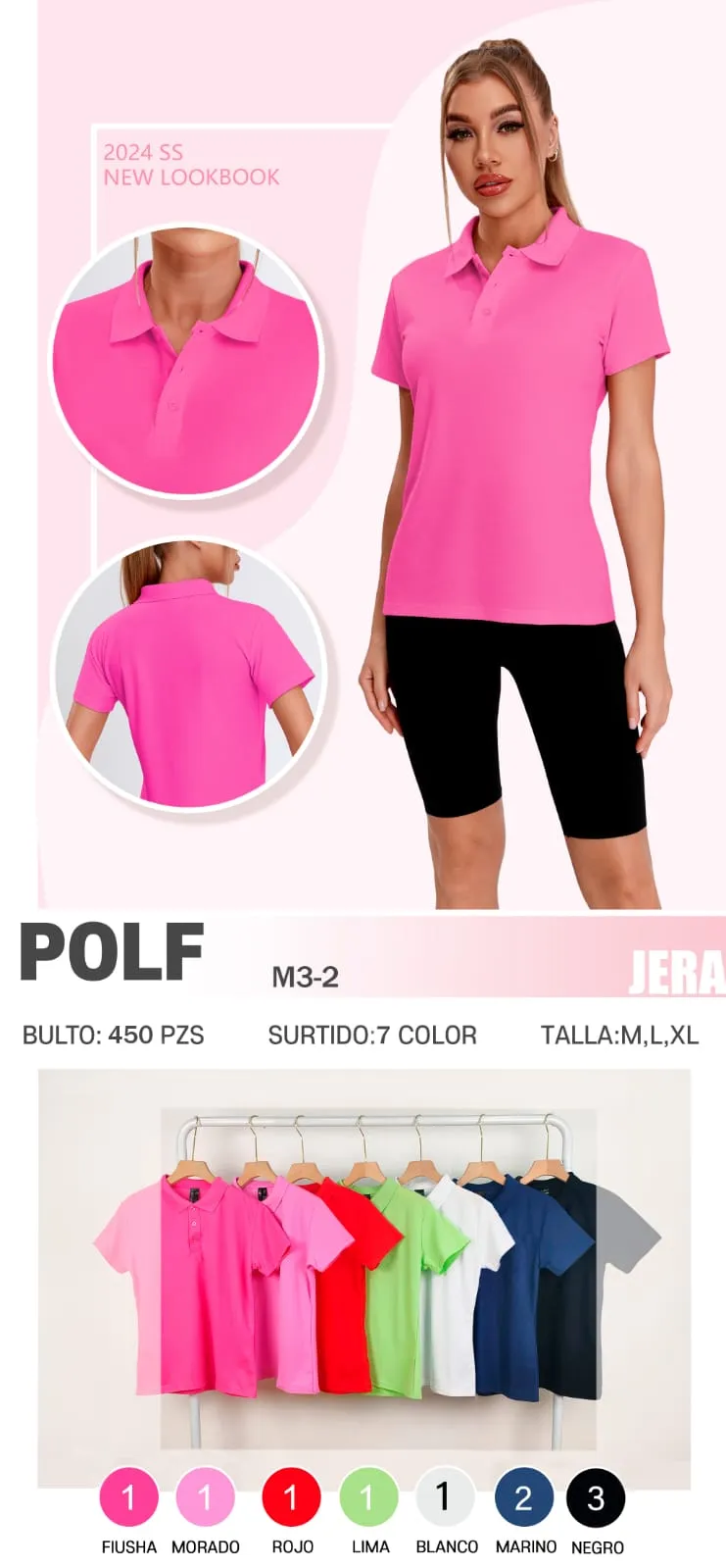 playera tipo polo de dama-POL/F