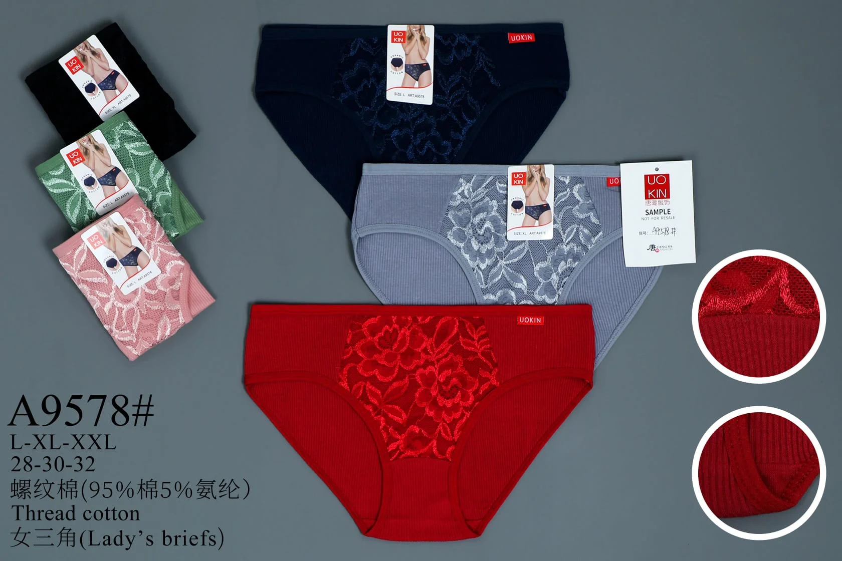 Braguitas con encaje UOKIN-HS25-A9578