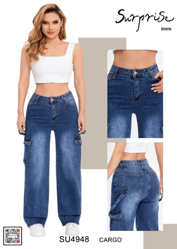 Jeans Cargo Mujer-SU4948