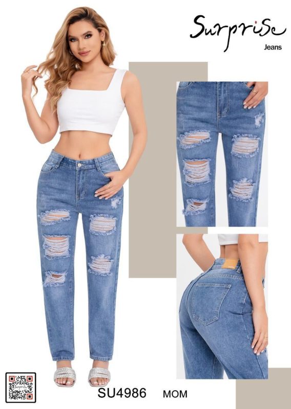 Jeans Mom Rotos-SU4986