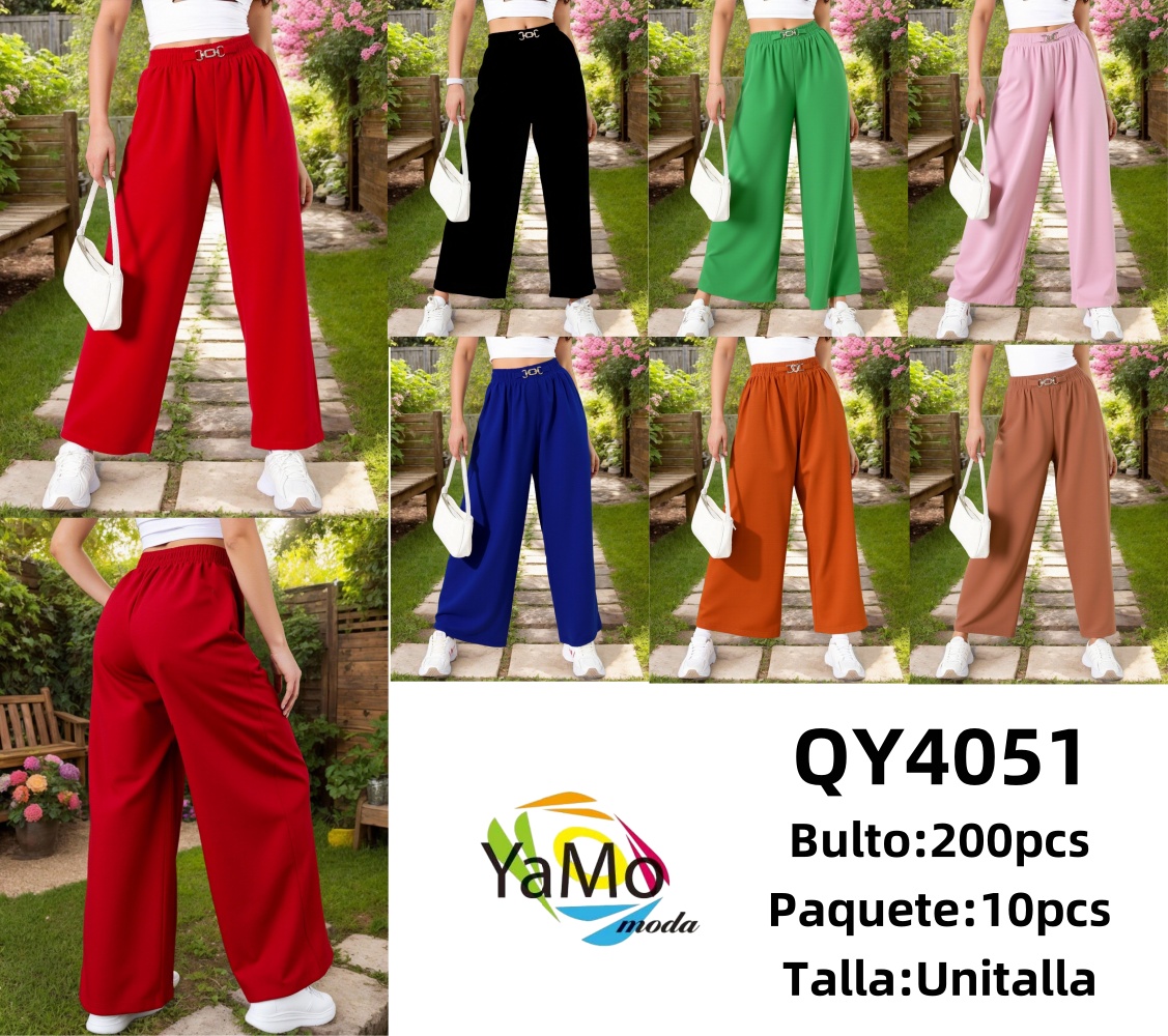 Pantalon Palazzo de Moda para Mujer-0-QY4051