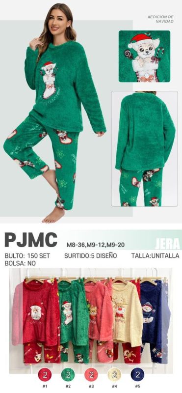 Pijama navideña con estampado-PJMC