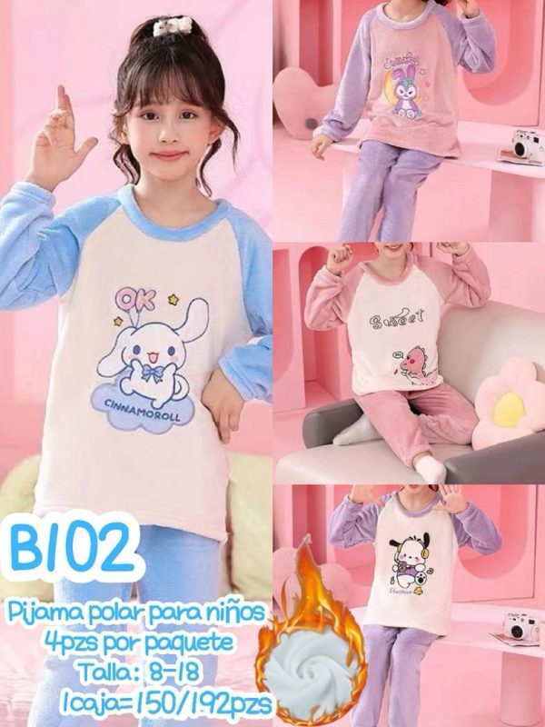 Pijama polar para niños-B102