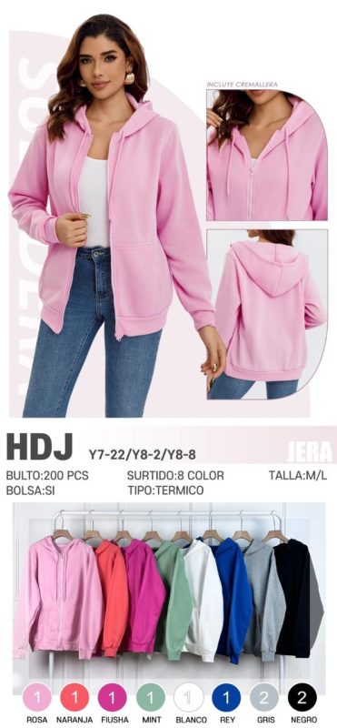 Sudadera con cremallera y capucha térmica-HDJ