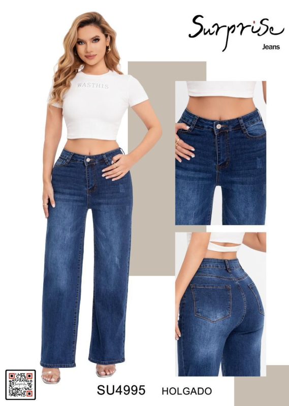 Jeans holgados de mujer-SU4995
