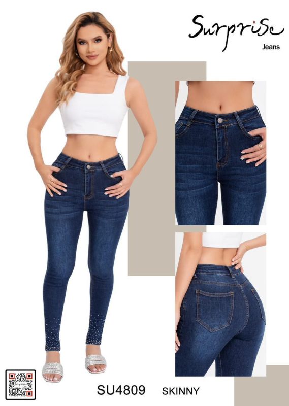Jeans Skinny con Detalles-SU4809
