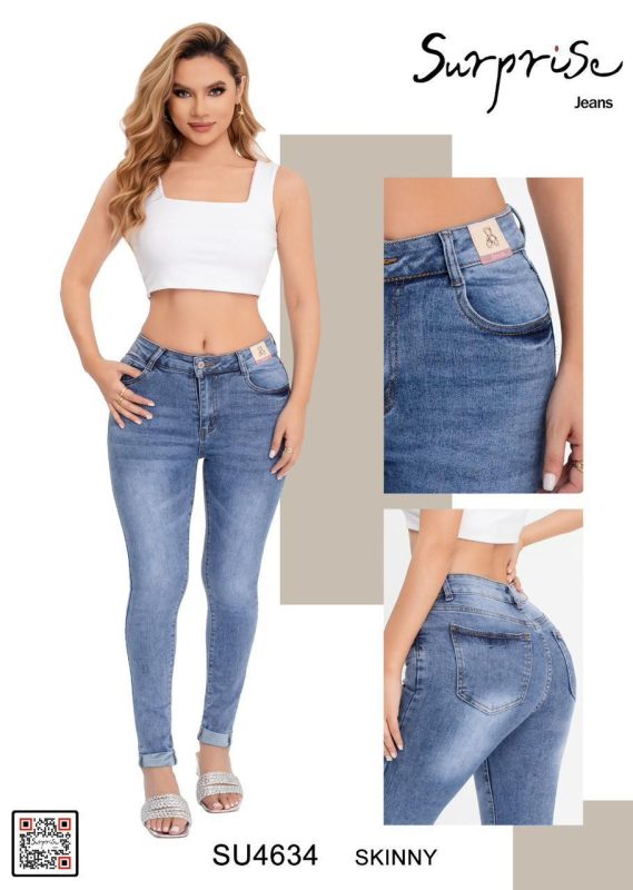 Jeans skinny de mujer-SU4634