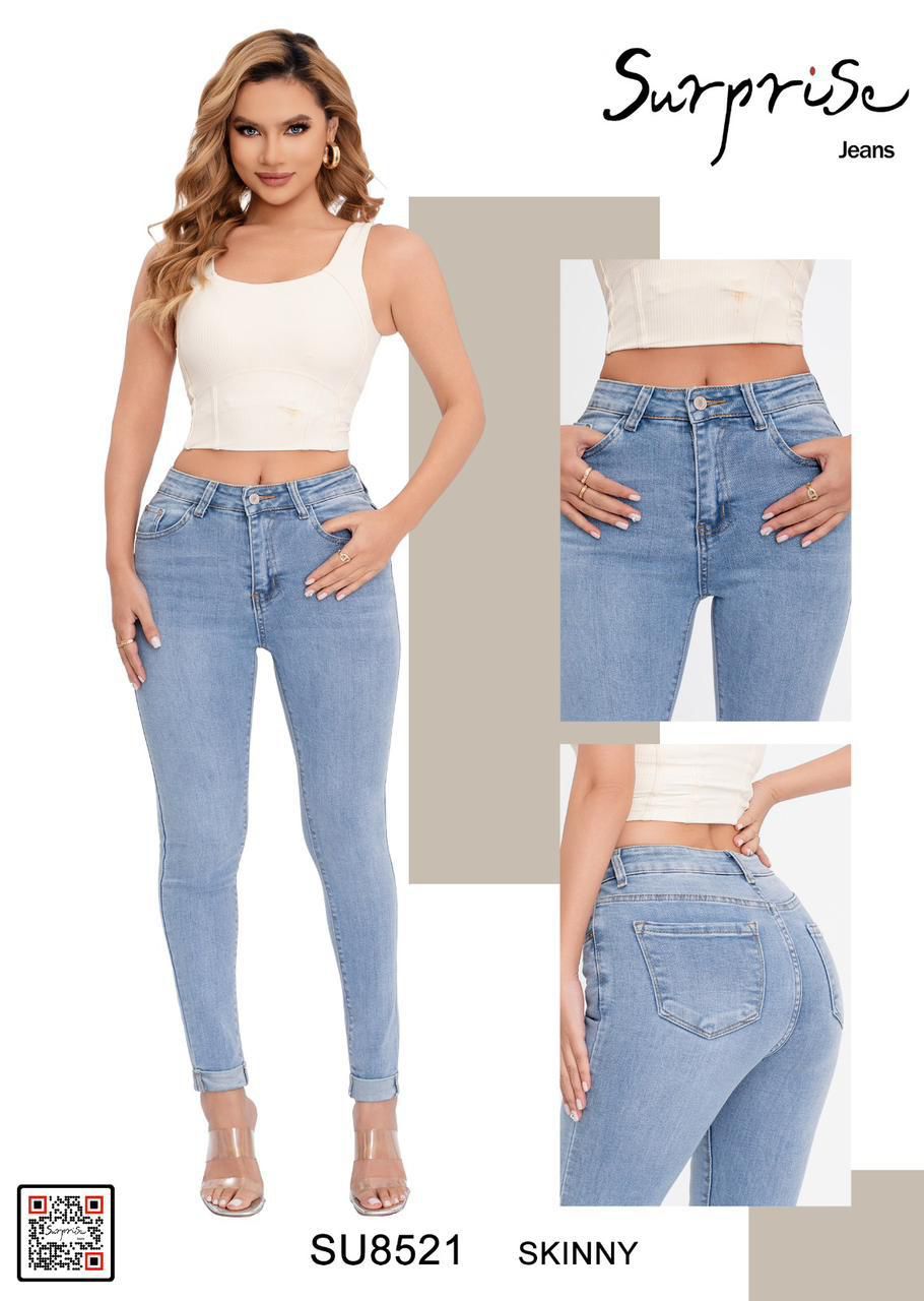 Jeans skinny para mujer-SU8521-6-SU8521p