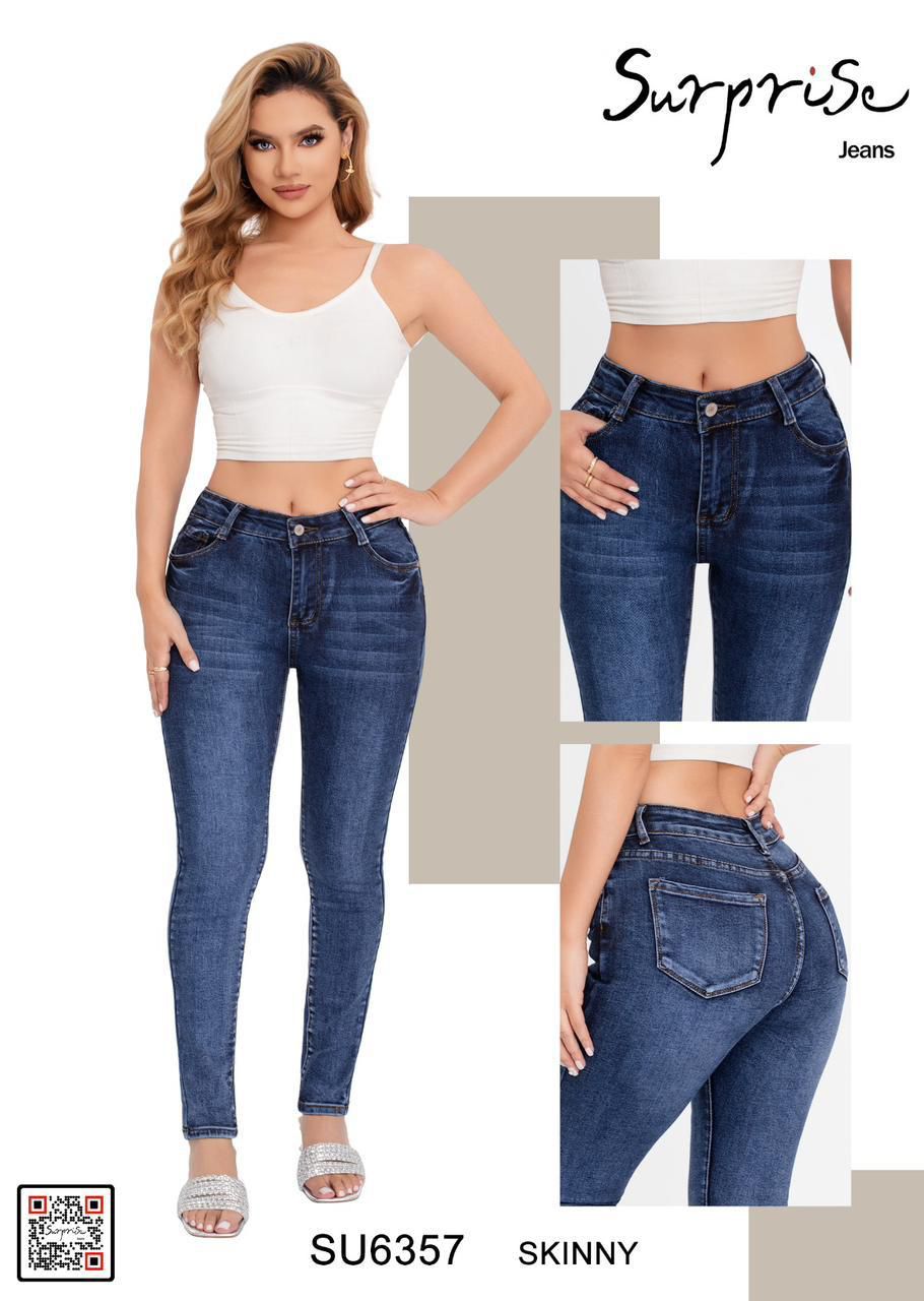 Jeans skinny para mujer-SU6357-6-SU6357p