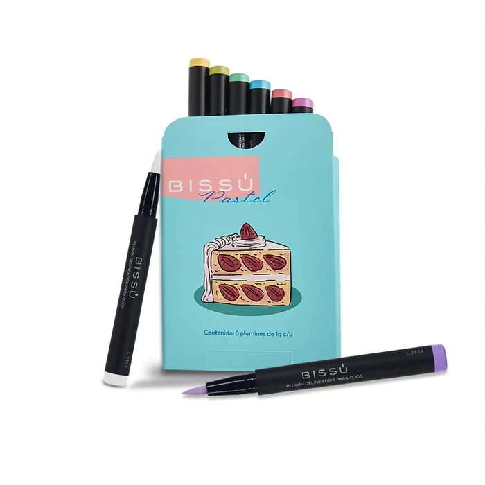 Set Delineadores Pastel con 8pzas-BIS-SET-PAS