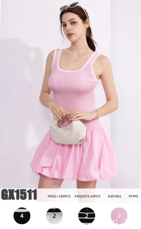 Vestido Aglobado Dama-GX1511