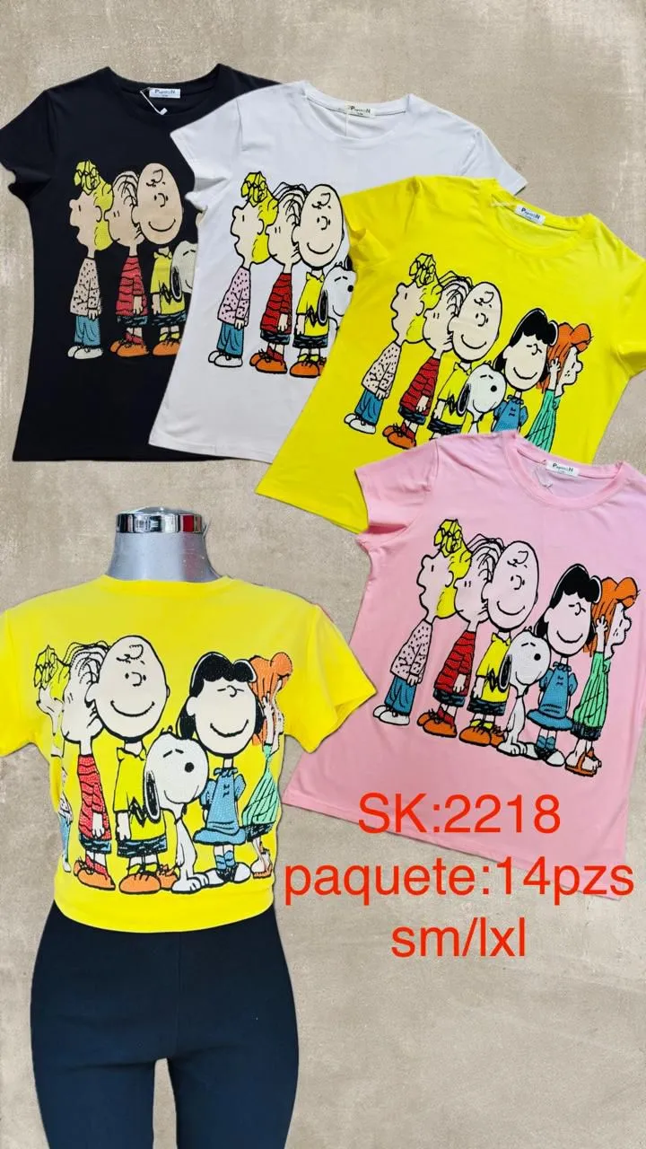 2218-Blusa Manga Corta con diseño