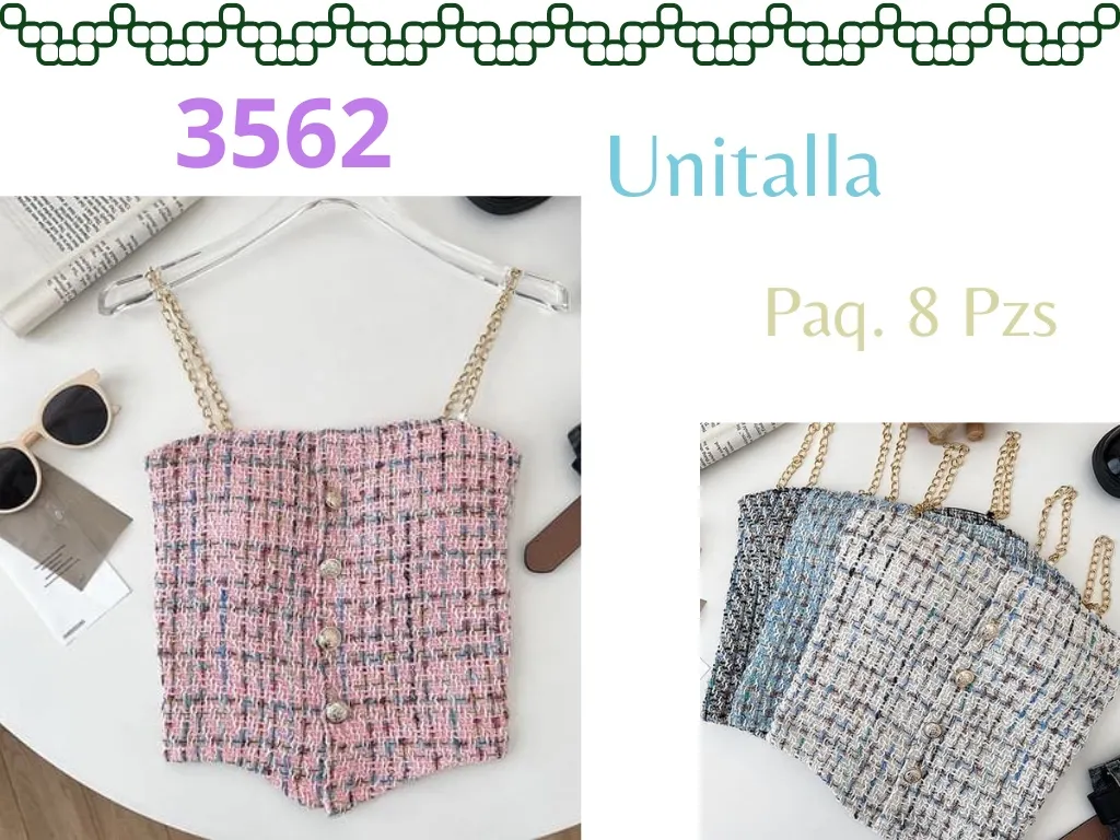 3562-Crop Top cuadros