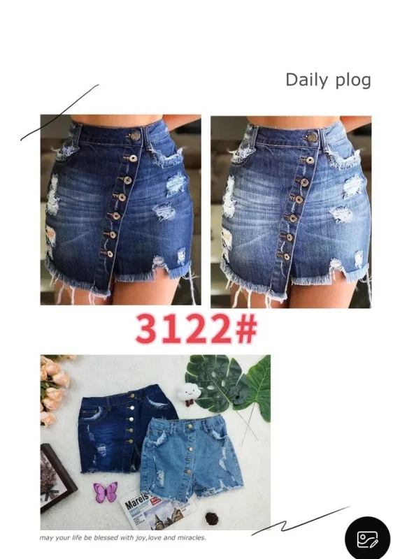 Falda Mezclilla Moda-0-3122