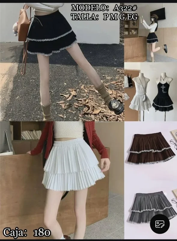 Falda Plisada Moda-0-A322