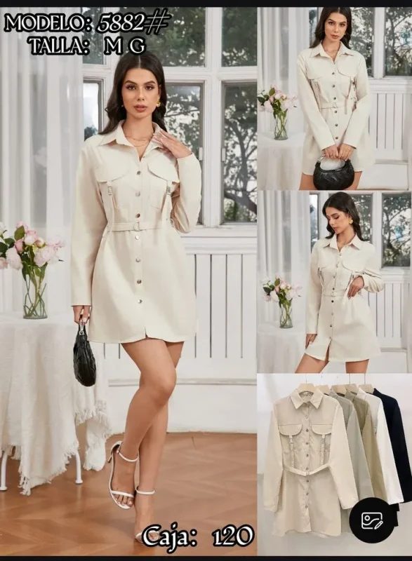 Vestido Elegante Botones-0-5882