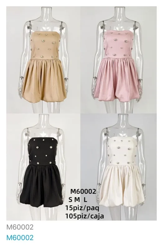 Vestido de Globo con detalles-M60002