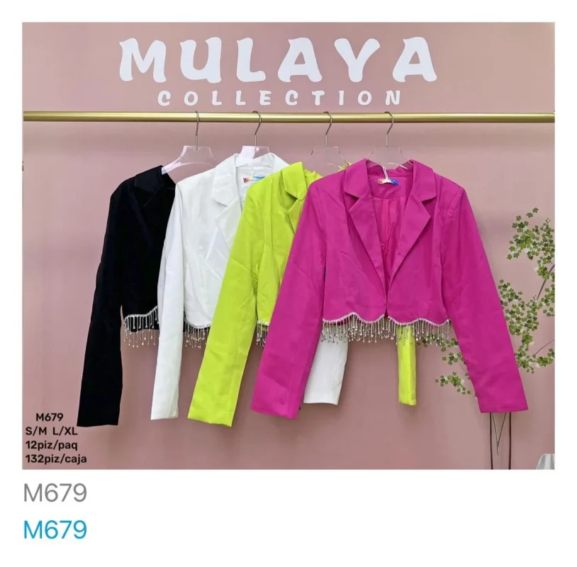 Saco corto con decoración-M679