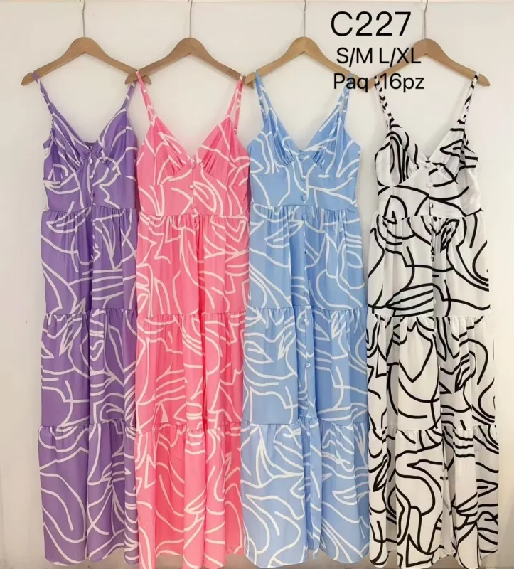 Vestido largo Estampado-C227