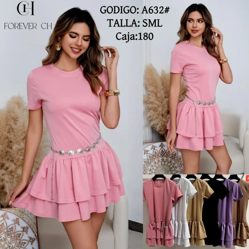 Vestido con cadena-A632